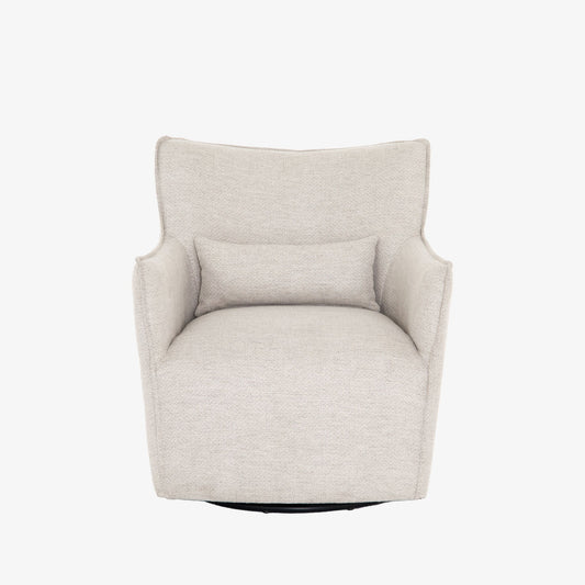 Chaise pivotante Four Hands Kimble en platine noble