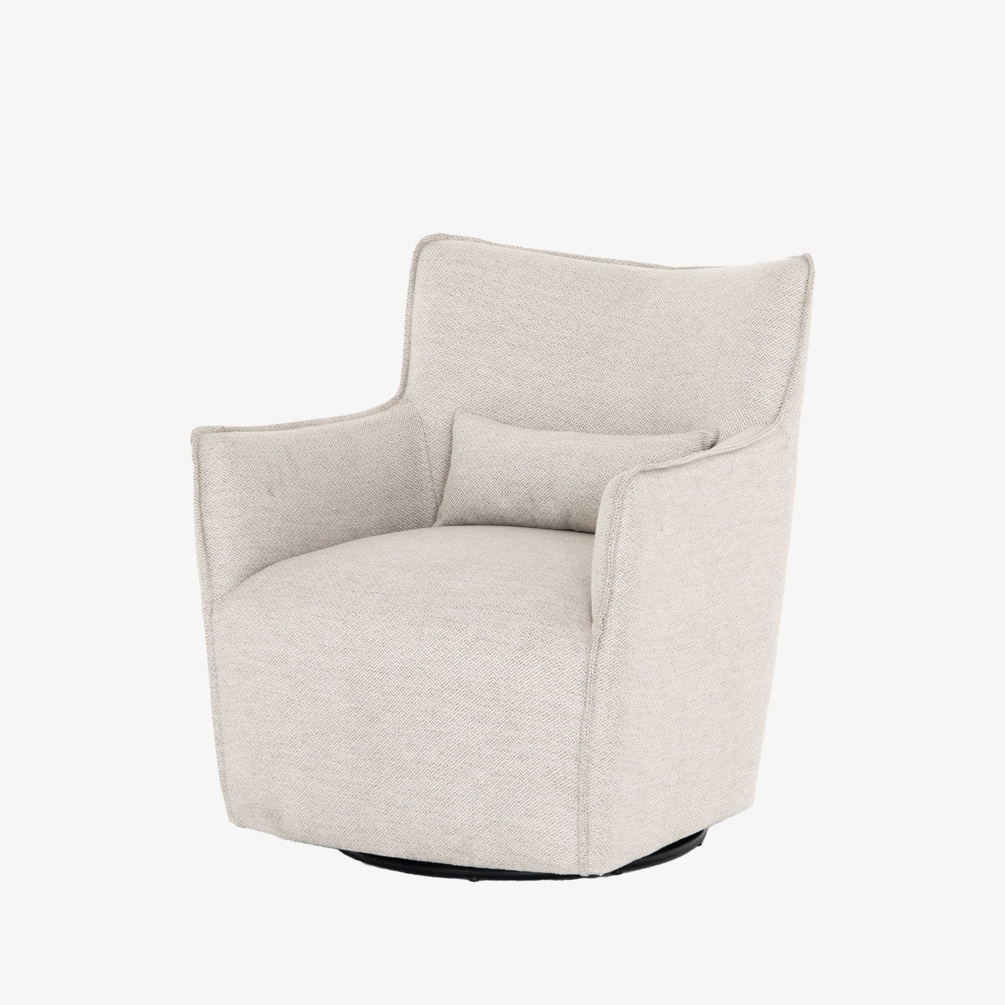 Chaise pivotante Four Hands Kimble en platine noble