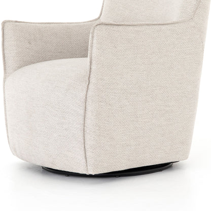 Chaise pivotante Four Hands Kimble en platine noble