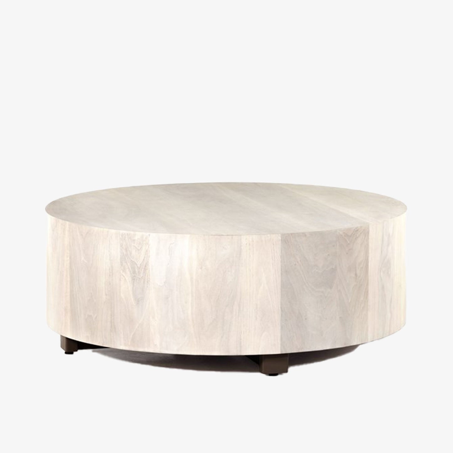 Table basse ronde Hudson Four Hands en noyer cendré