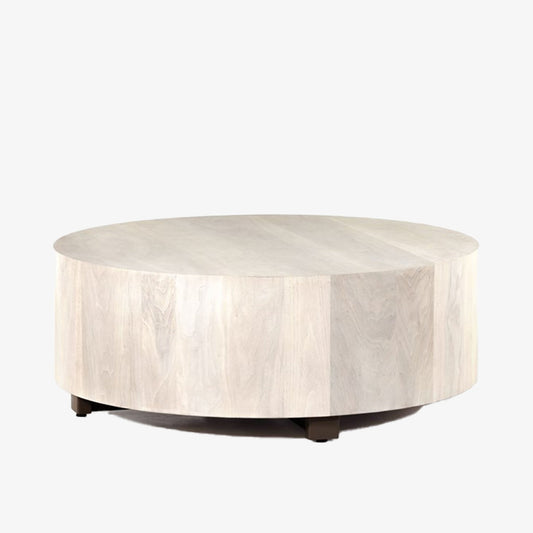 Table basse ronde Hudson Four Hands en noyer cendré