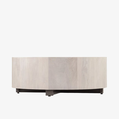 Table basse ronde Hudson Four Hands en noyer cendré