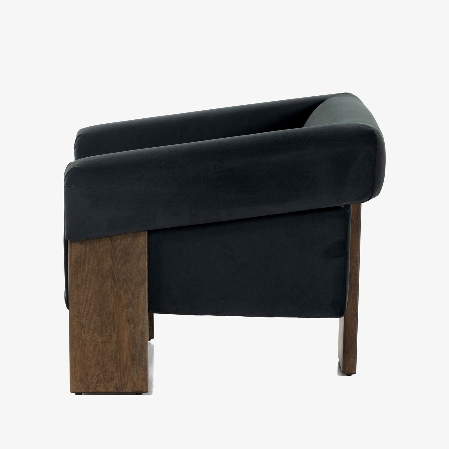 Chaise Cairo à quatre mains en velours fumé