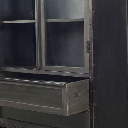 Armoire Abby Graphite Bois de manguier et acier