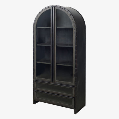 Armoire Abby Graphite Bois de manguier et acier