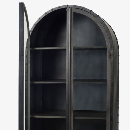 Armoire Abby Graphite Bois de manguier et acier