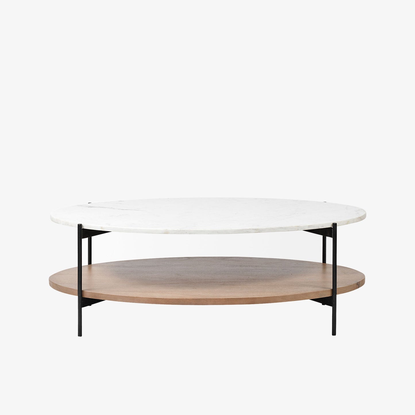 Table basse ovale Crudités et Cocktails en bois clair