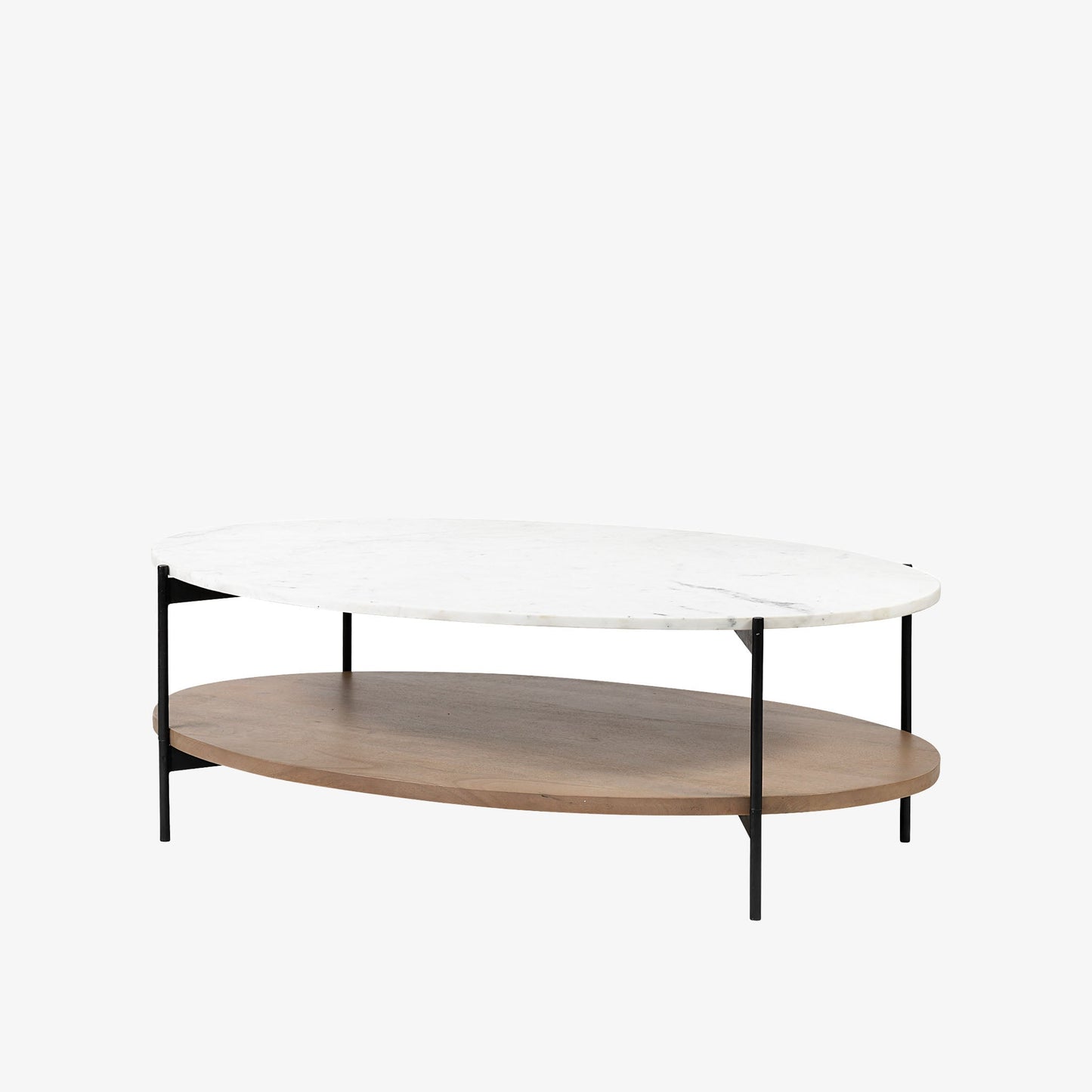 Table basse ovale Crudités et Cocktails en bois clair
