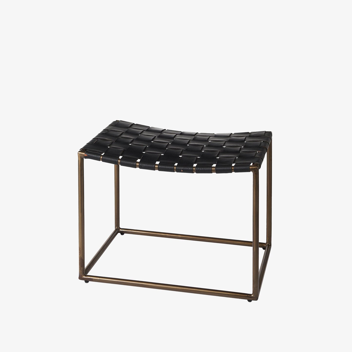 Tabouret Little Stallion avec sangles en cuir noir