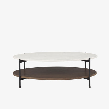 Table basse ovale Crudités et Cocktails en bois foncé