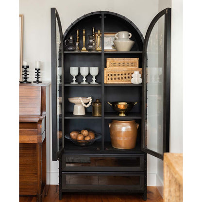 Armoire Abby Graphite Bois de manguier et acier