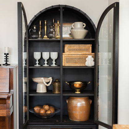 Armoire Abby Graphite Bois de manguier et acier
