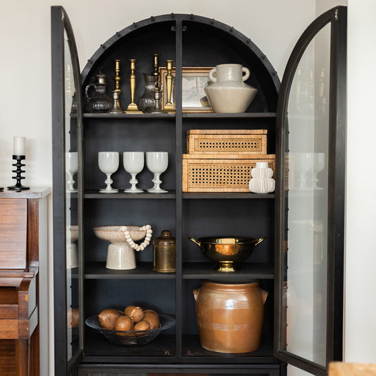 Armoire Abby Graphite Bois de manguier et acier