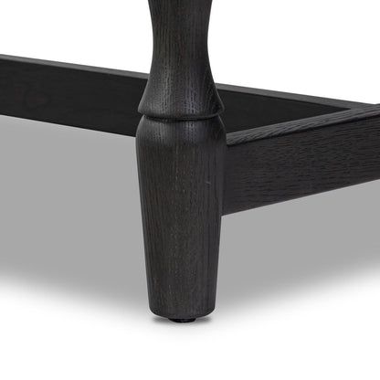 Meuble bar Amber Lewis x Four Hands Bari en placage noir fumé craquelé