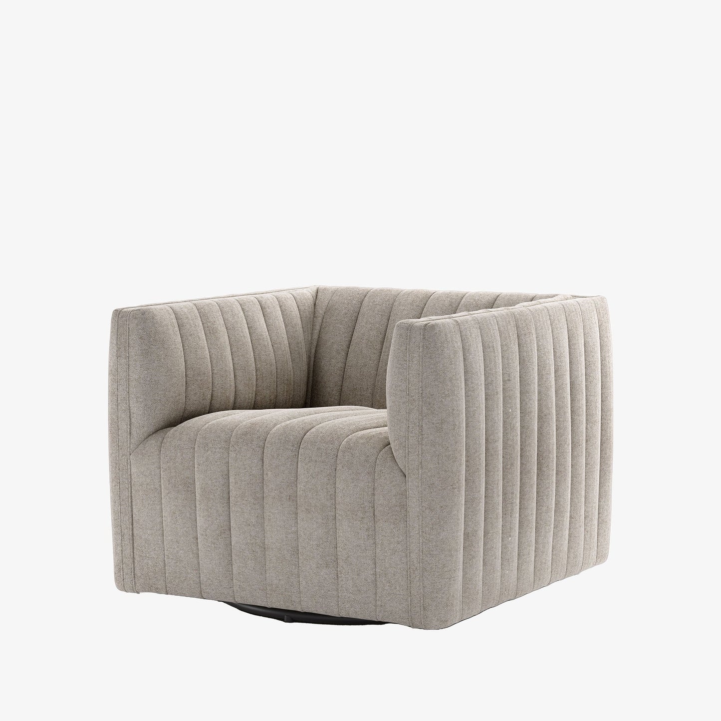 Chaise pivotante Augustine à quatre mains en Orly naturel 