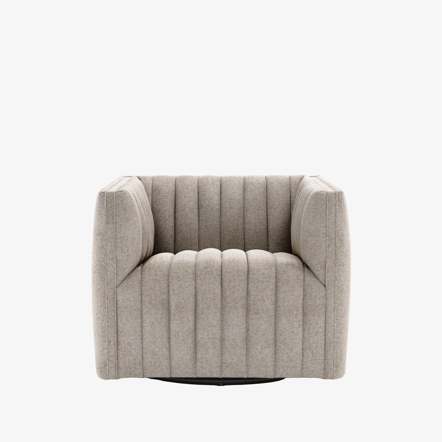 Chaise pivotante Augustine à quatre mains en Orly naturel 