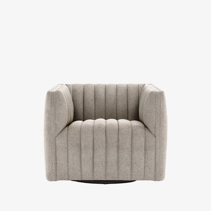 Chaise pivotante Augustine à quatre mains en Orly naturel 