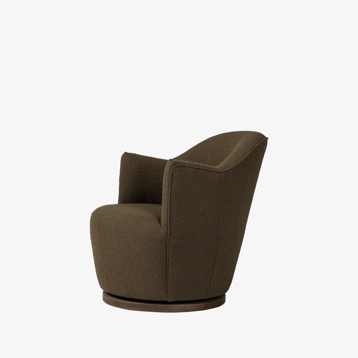 Chaise pivotante Aurora Four Hands en cuir bouclé olive