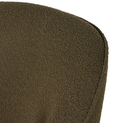 Chaise pivotante Aurora Four Hands en cuir bouclé olive