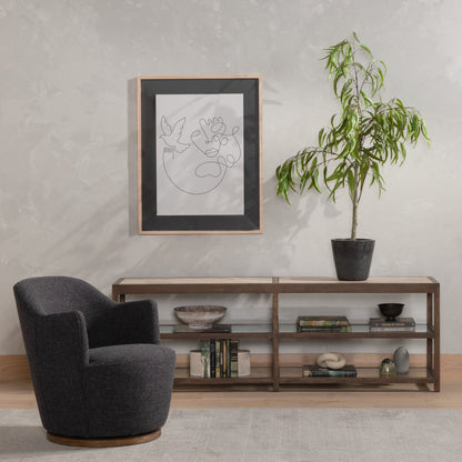 Chaise pivotante Four Hands Aurora en ardoise de la Tamise