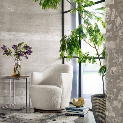 Chaise pivotante Four Hands Aurora en Knoll Natural