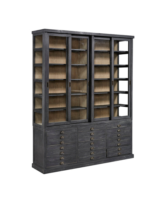 Vitrine double Harrington en bois récupéré