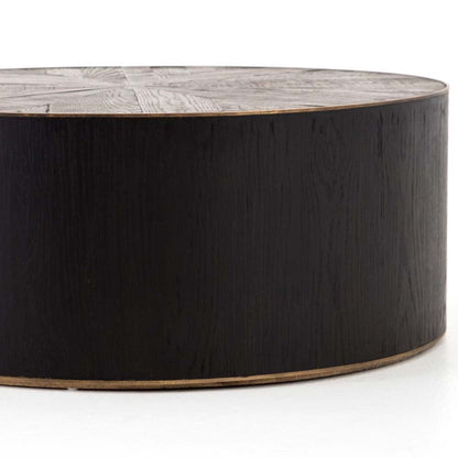 Table basse ronde Four Hands Perry 40 en ébène clair