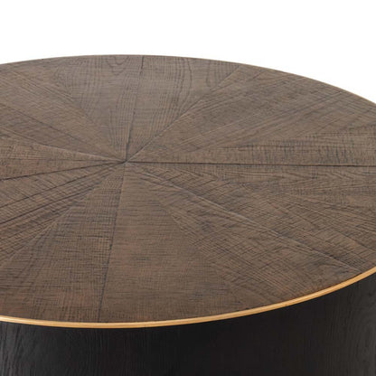 Table basse ronde Four Hands Perry 40 en ébène clair