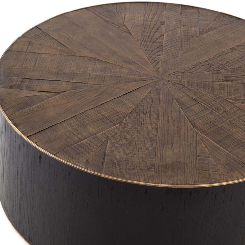 Table basse ronde Four Hands Perry 40 en ébène clair