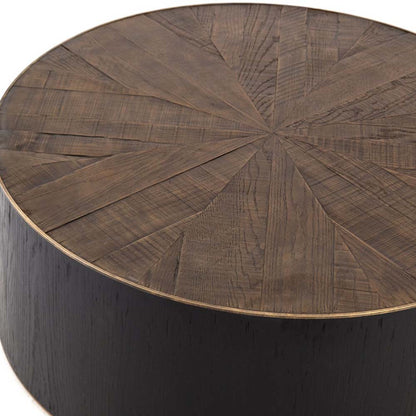 Table basse ronde Four Hands Perry 40 en ébène clair