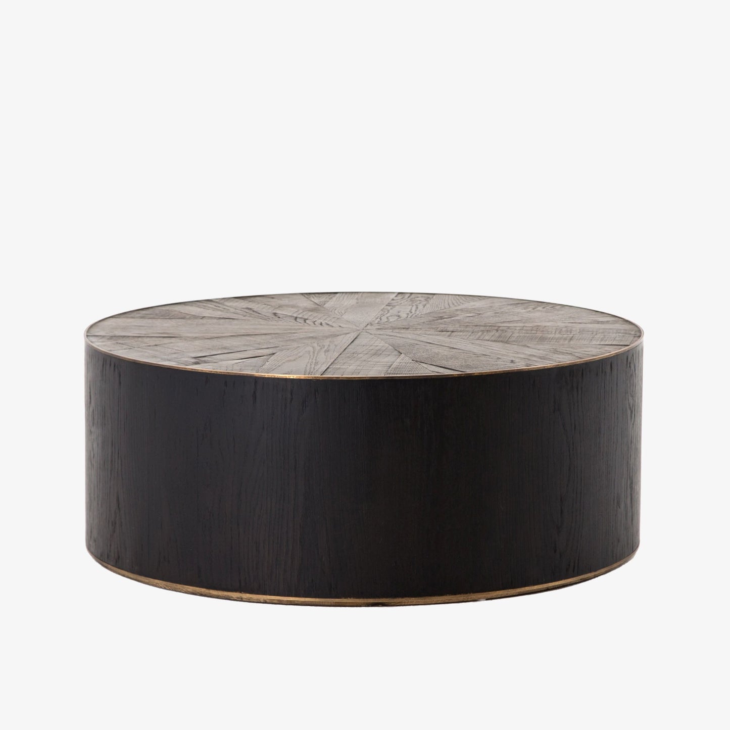 Table basse ronde Four Hands Perry 40 en ébène clair