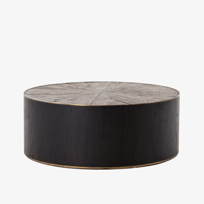 Table basse ronde Four Hands Perry 40 en ébène clair