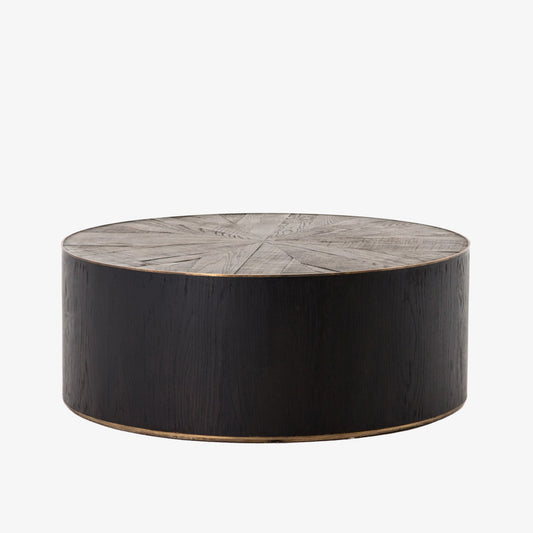 Table basse ronde Four Hands Perry 40 en ébène clair