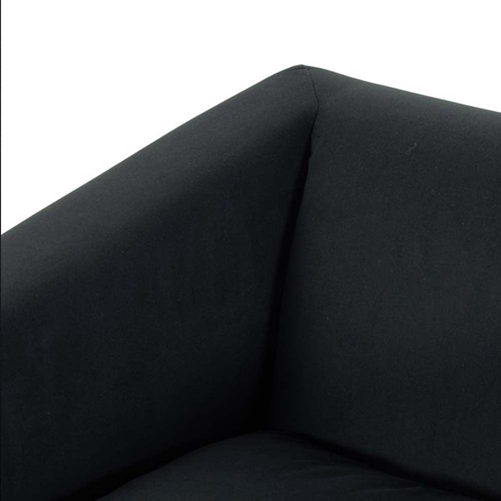Chaise Cairo à quatre mains en velours fumé