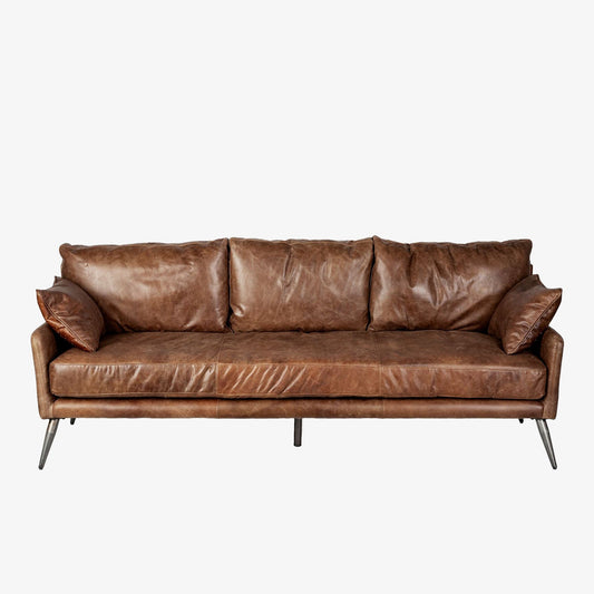 Canapé Colter en cuir marron de 82 pouces
