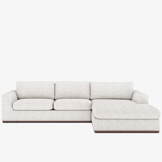 Canapé sectionnel 2 pièces Four Hands Colt en coton mérinos, chaise longue droite