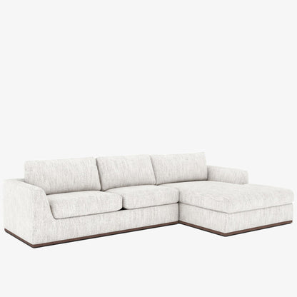 Canapé sectionnel 2 pièces Four Hands Colt en coton mérinos, chaise longue droite