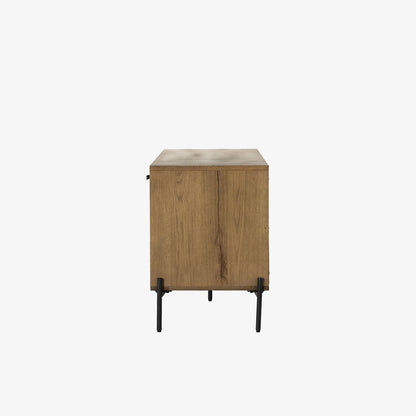 Meuble multimédia Eaton Four Hands en résine chêne ambré