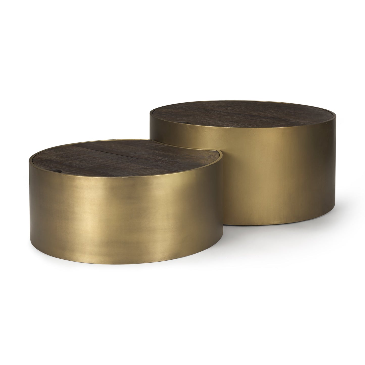 Tables basses gigognes Aurora en or