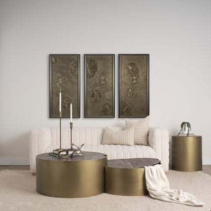 Tables basses gigognes Aurora en or