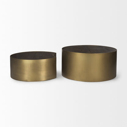 Tables basses gigognes Aurora en or
