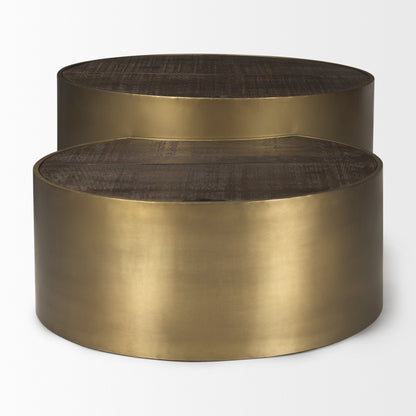 Tables basses gigognes Aurora en or