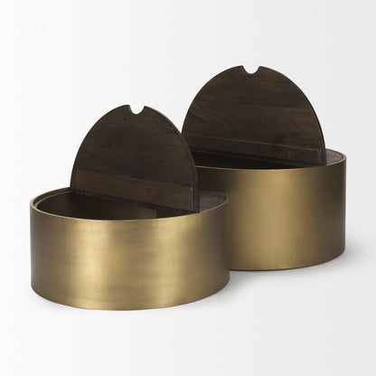 Tables basses gigognes Aurora en or