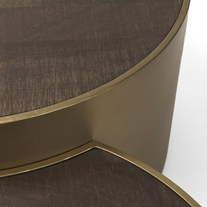 Tables basses gigognes Aurora en or