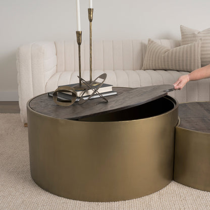 Tables basses gigognes Aurora en or