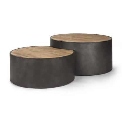 Tables basses gigognes Aurora en noir