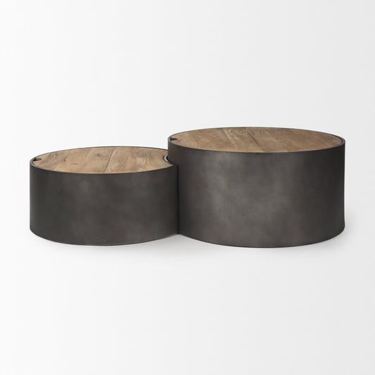 Tables basses gigognes Aurora en noir