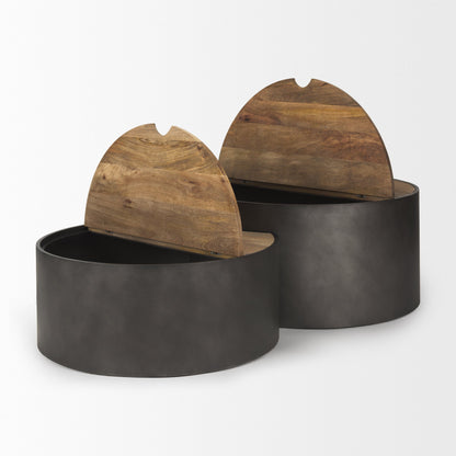 Tables basses gigognes Aurora en noir