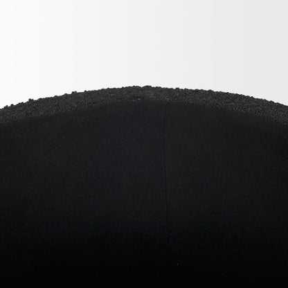 Pouf de rangement Ava en boucle noire