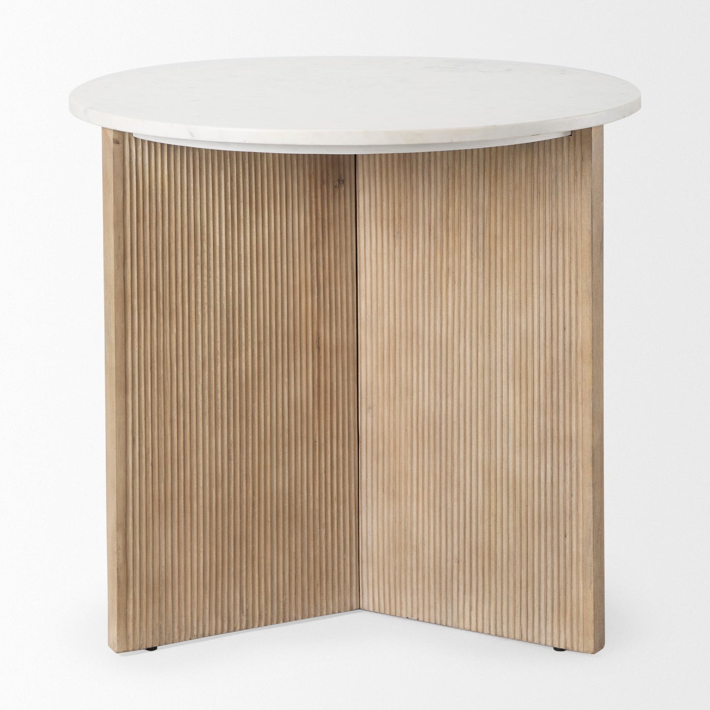 Table d'entrée Empire en marbre avec base cannelée